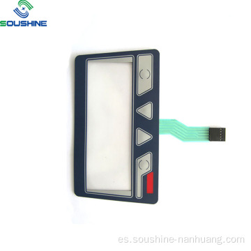 Interruptor de membrana de cable flexible de 5 pines con winodws